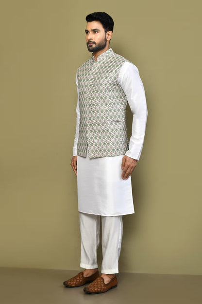 Designer Jacket In Green - Simaaya