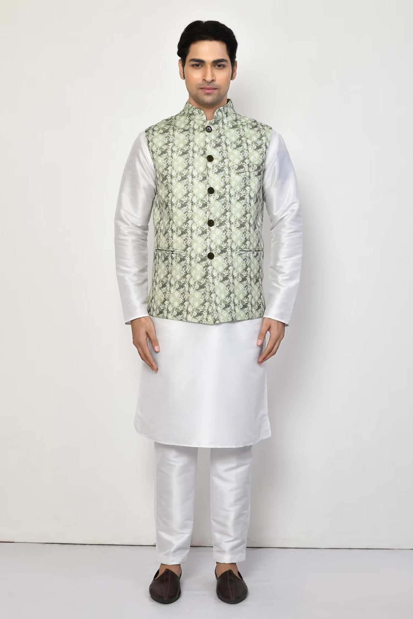 Designer Jacket In Green - Simaaya