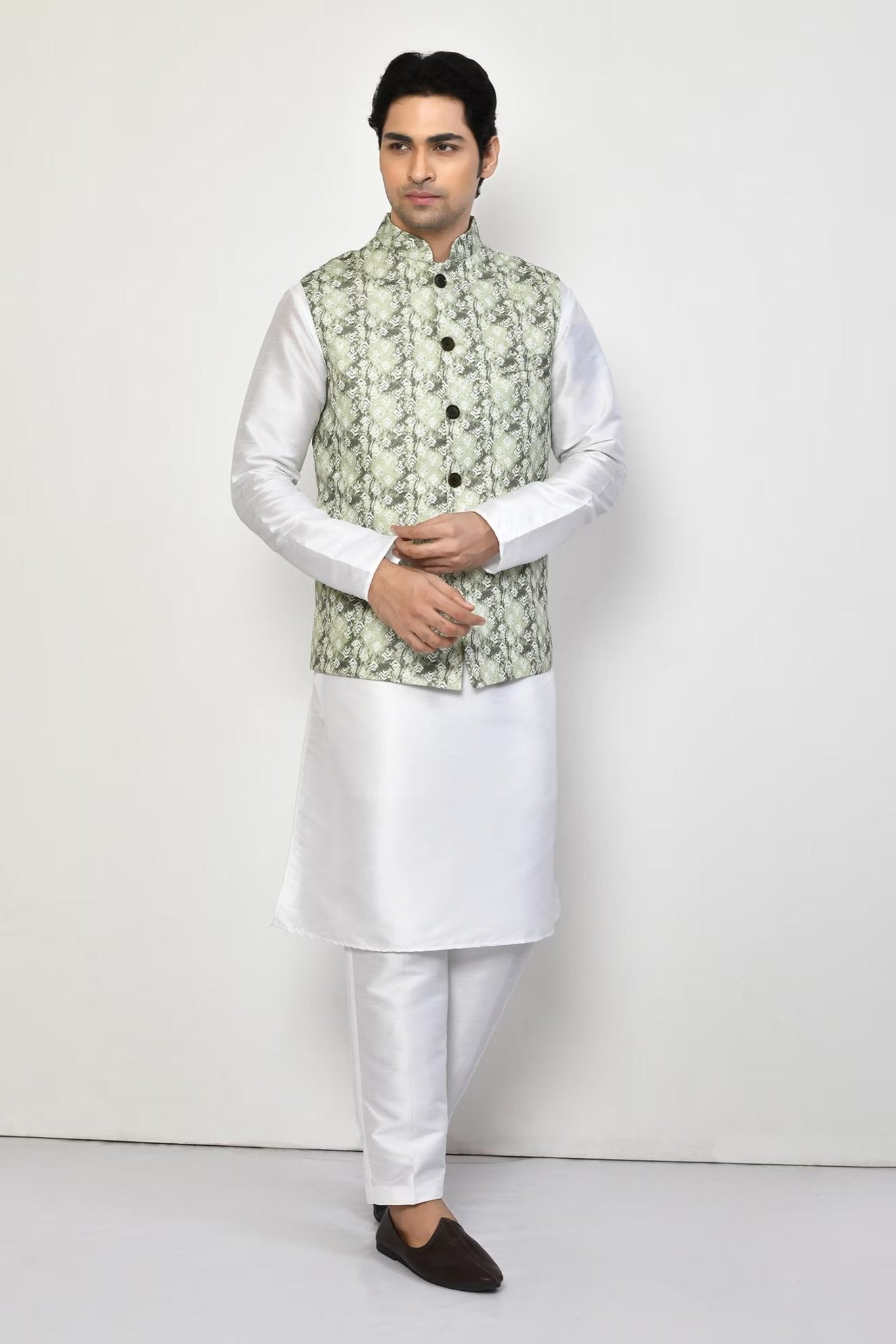 Designer Jacket In Green - Simaaya