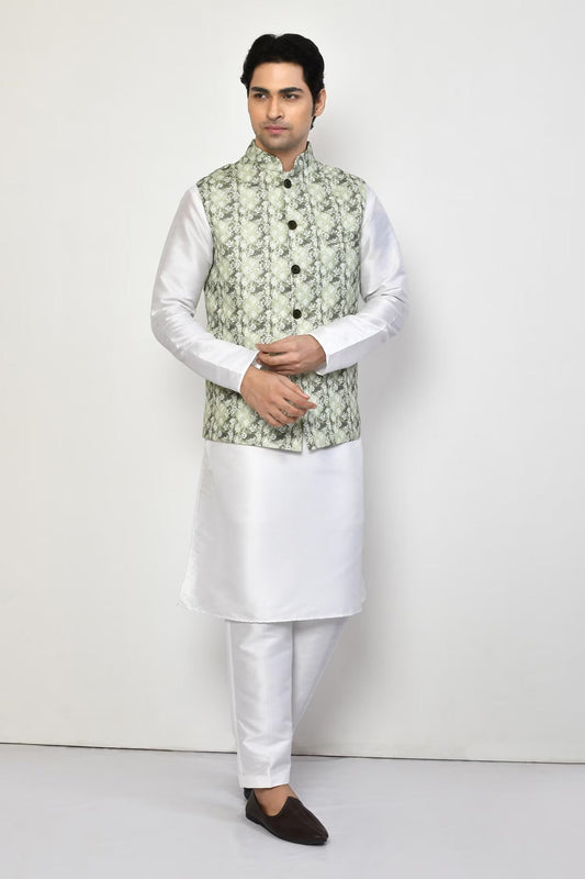 Designer Jacket In Green - Simaaya