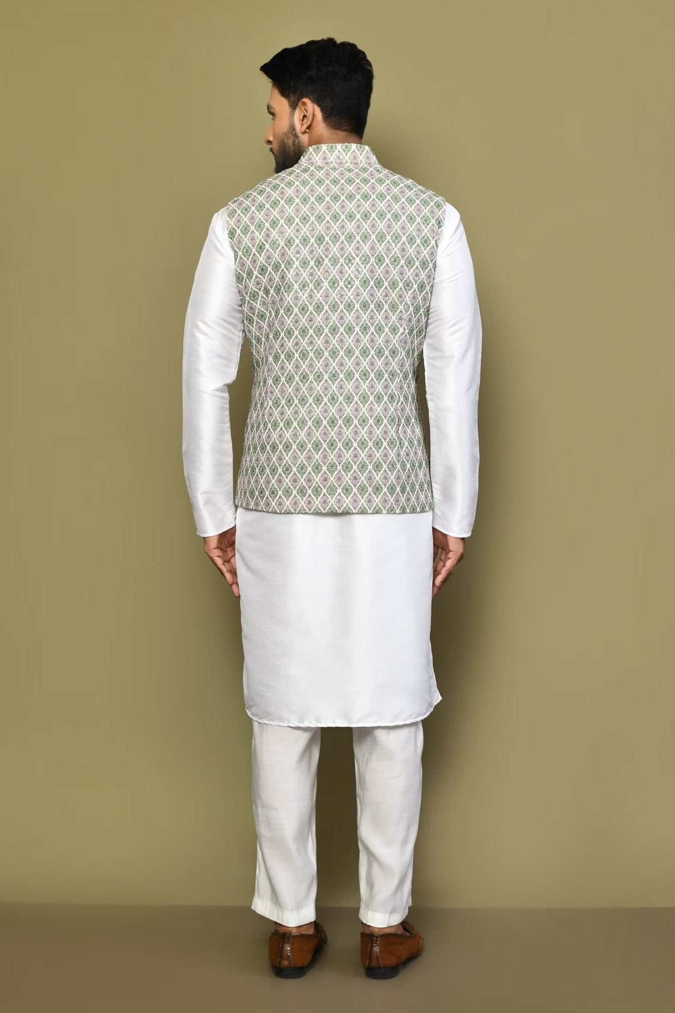 Designer Jacket In Green - Simaaya