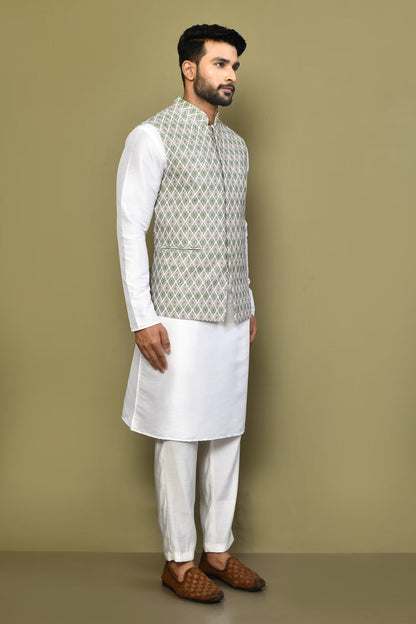 Designer Jacket In Green - Simaaya