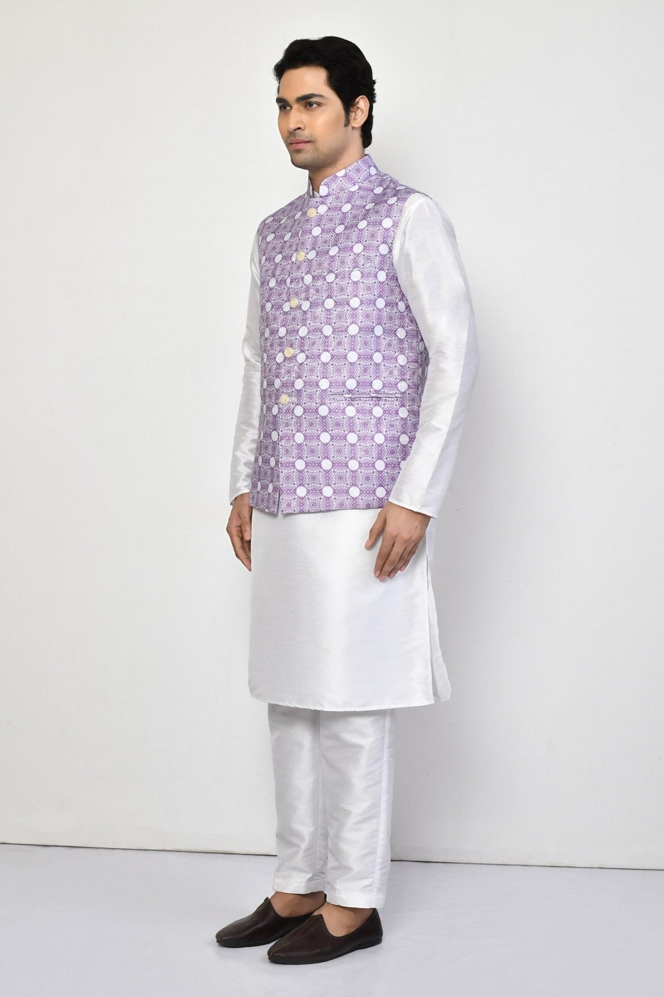 Designer Jacket In Lavender - Simaaya