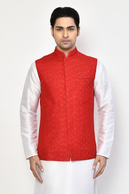 Designer Jacket In Red - Simaaya