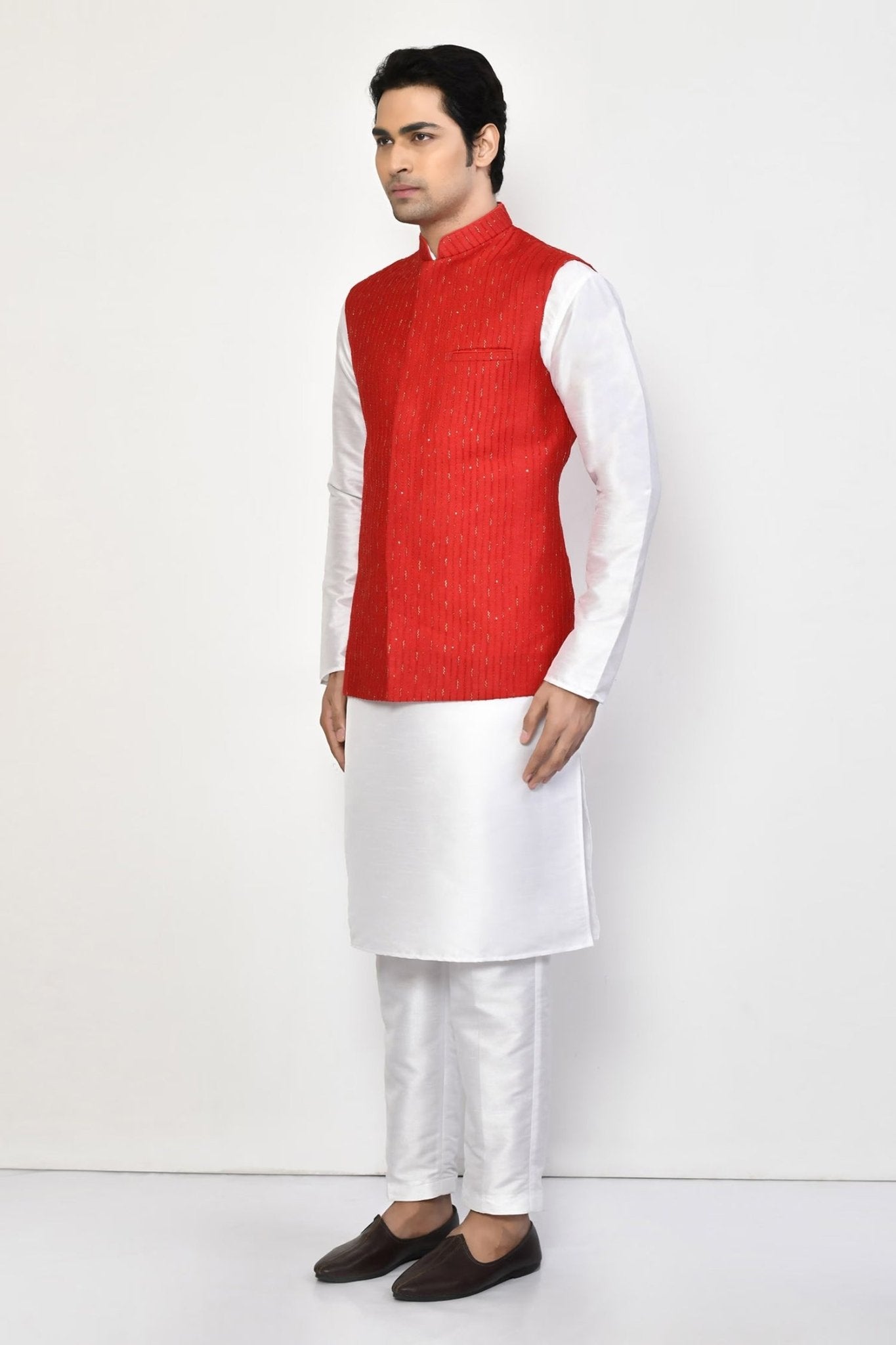Designer Jacket In Red - Simaaya
