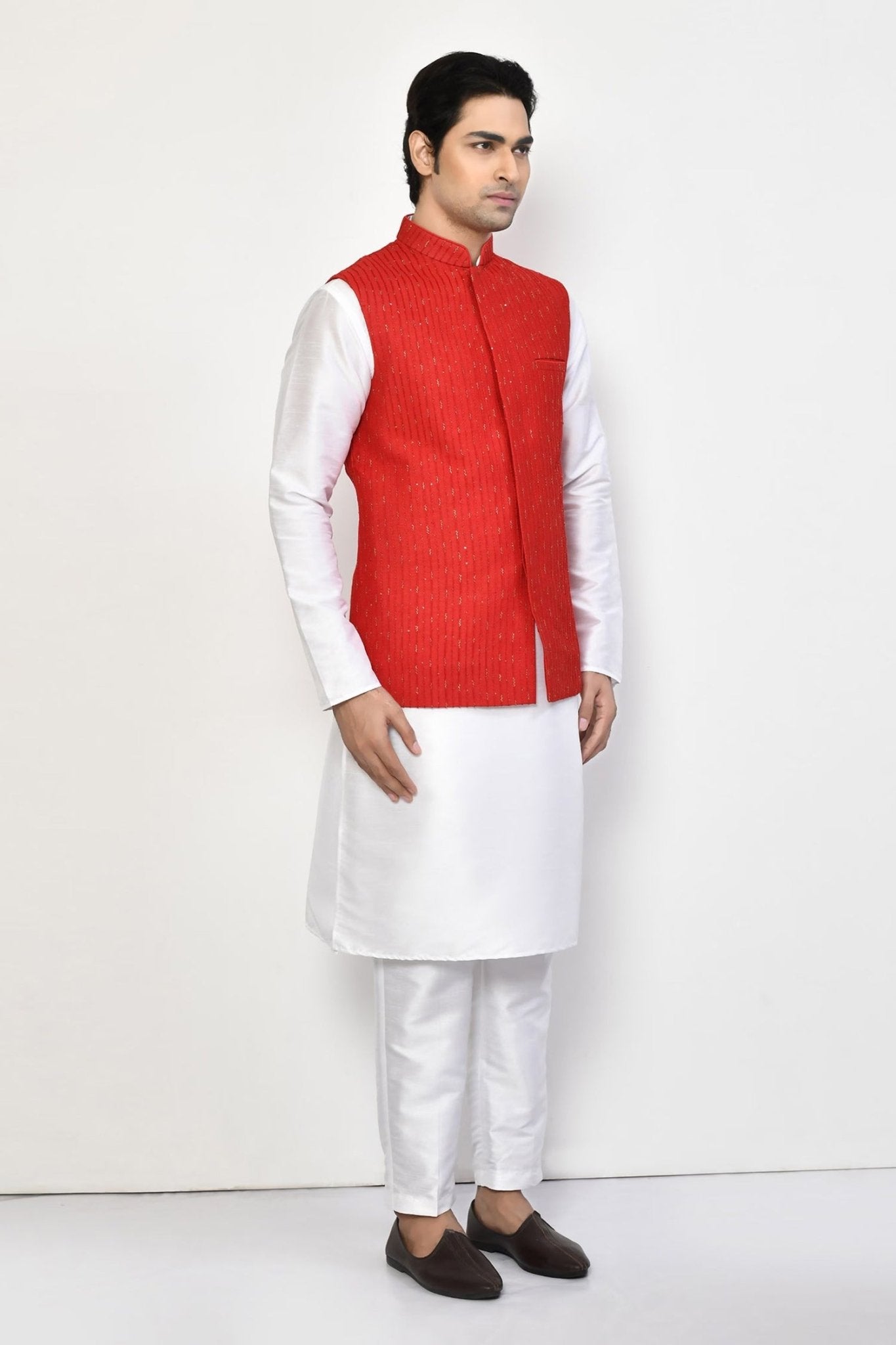 Designer Jacket In Red - Simaaya