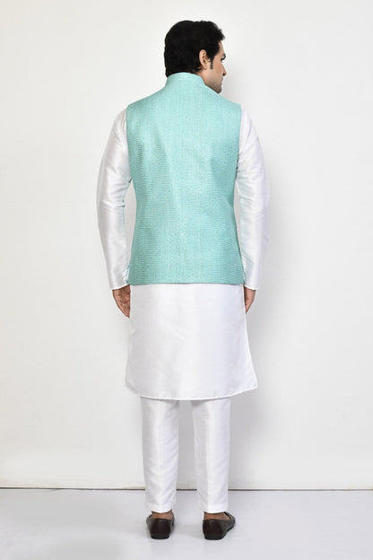Designer Jacket In Sky Blue - Simaaya