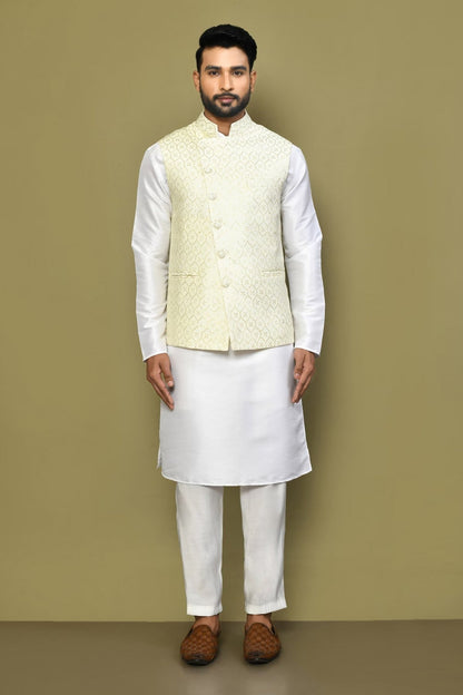 Designer Jacket In White - Simaaya