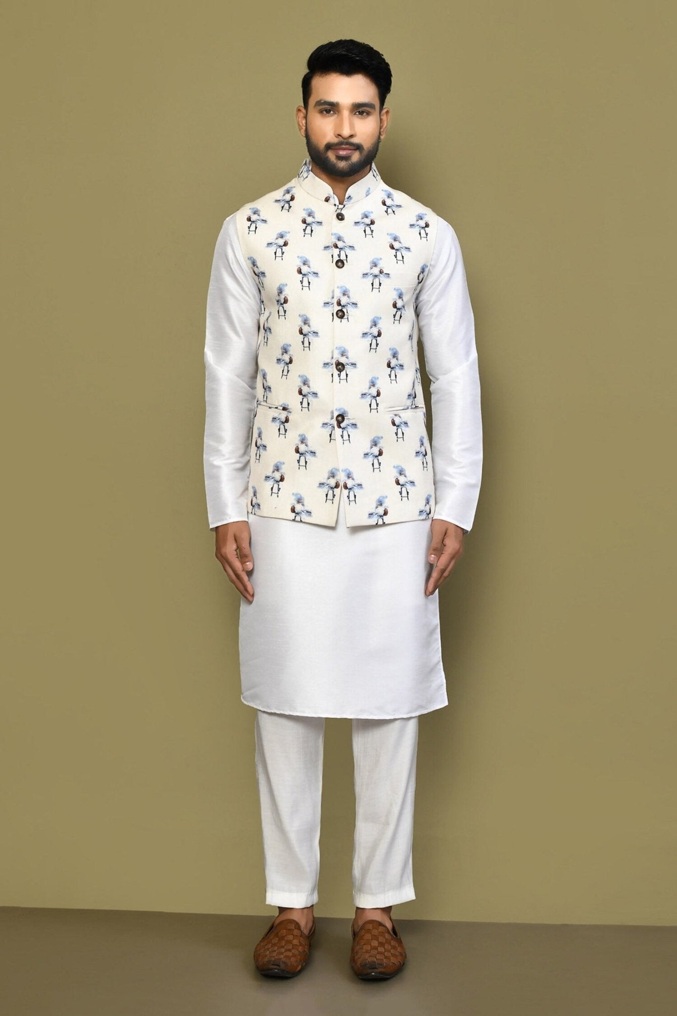 Designer Jacket In White - Simaaya