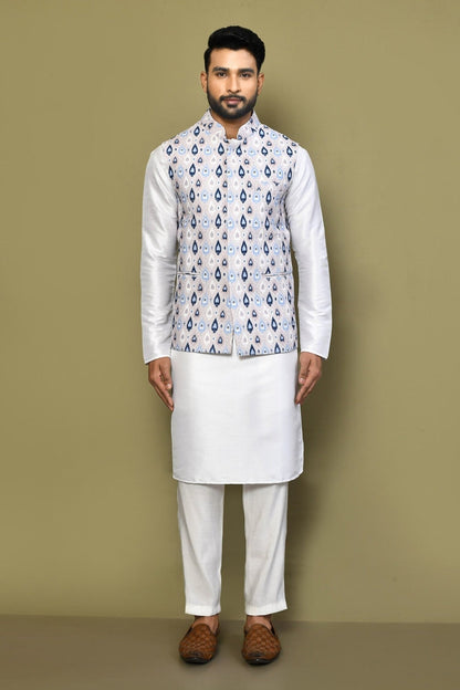 Designer Jacket In White - Simaaya