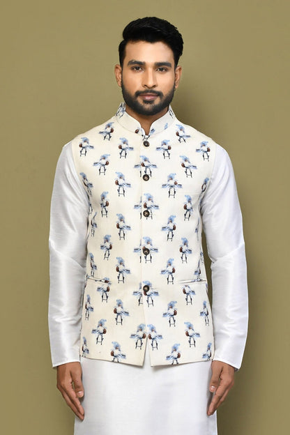 Designer Jacket In White - Simaaya