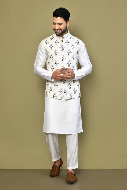 Designer Jacket In White - Simaaya