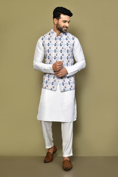 Designer Jacket In White - Simaaya