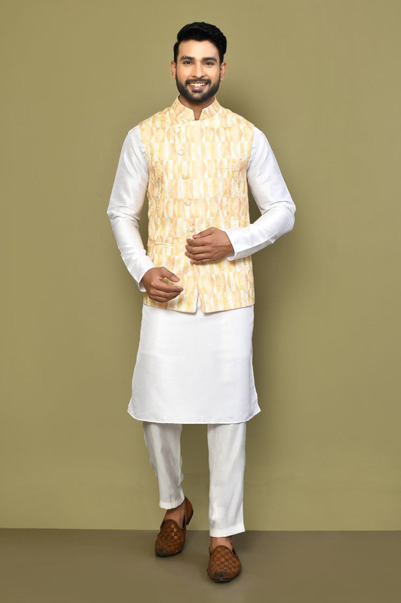 Designer Jacket In Yellow - Simaaya