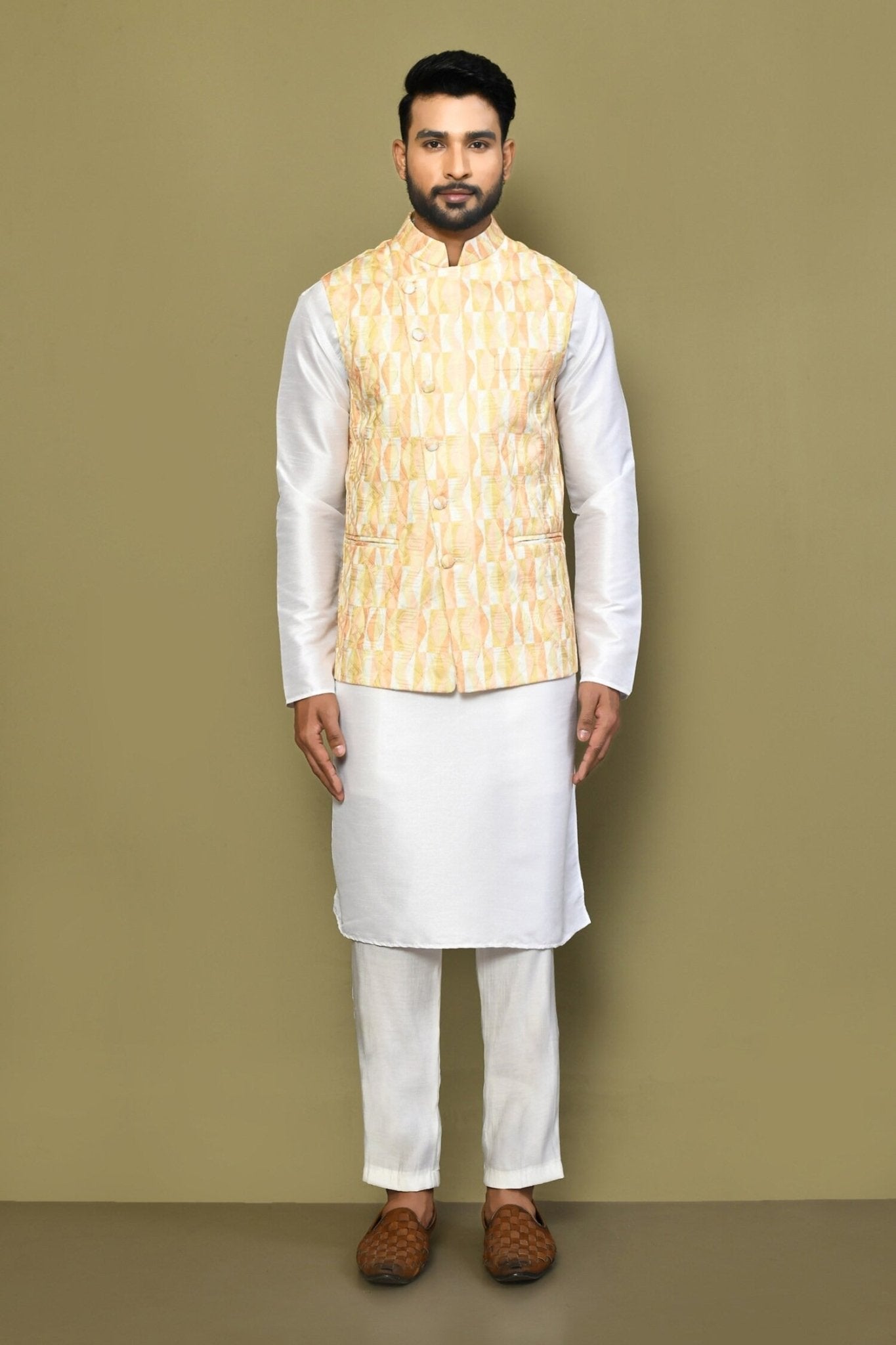 Designer Jacket In Yellow - Simaaya