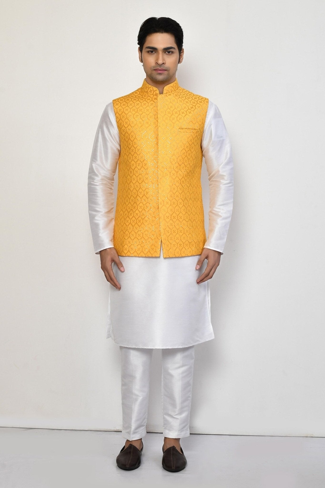 Designer Jacket In Yellow - Simaaya