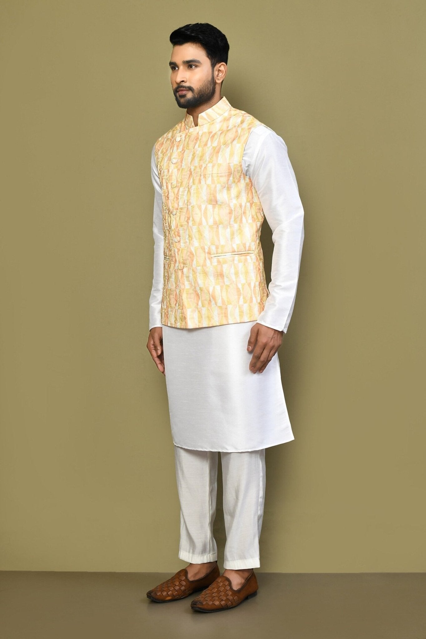 Designer Jacket In Yellow - Simaaya