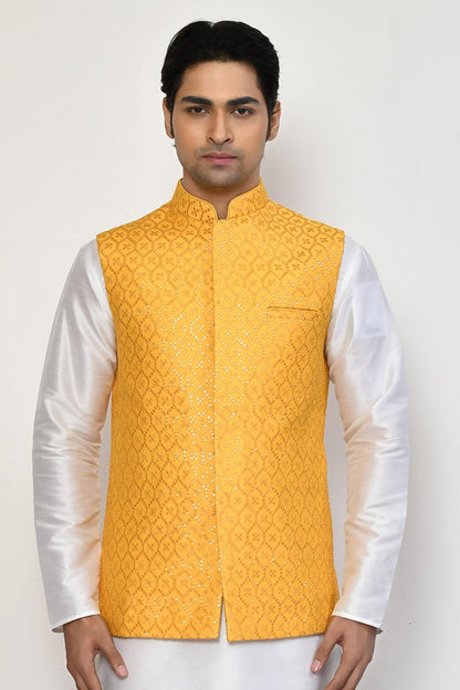 Designer Jacket In Yellow - Simaaya