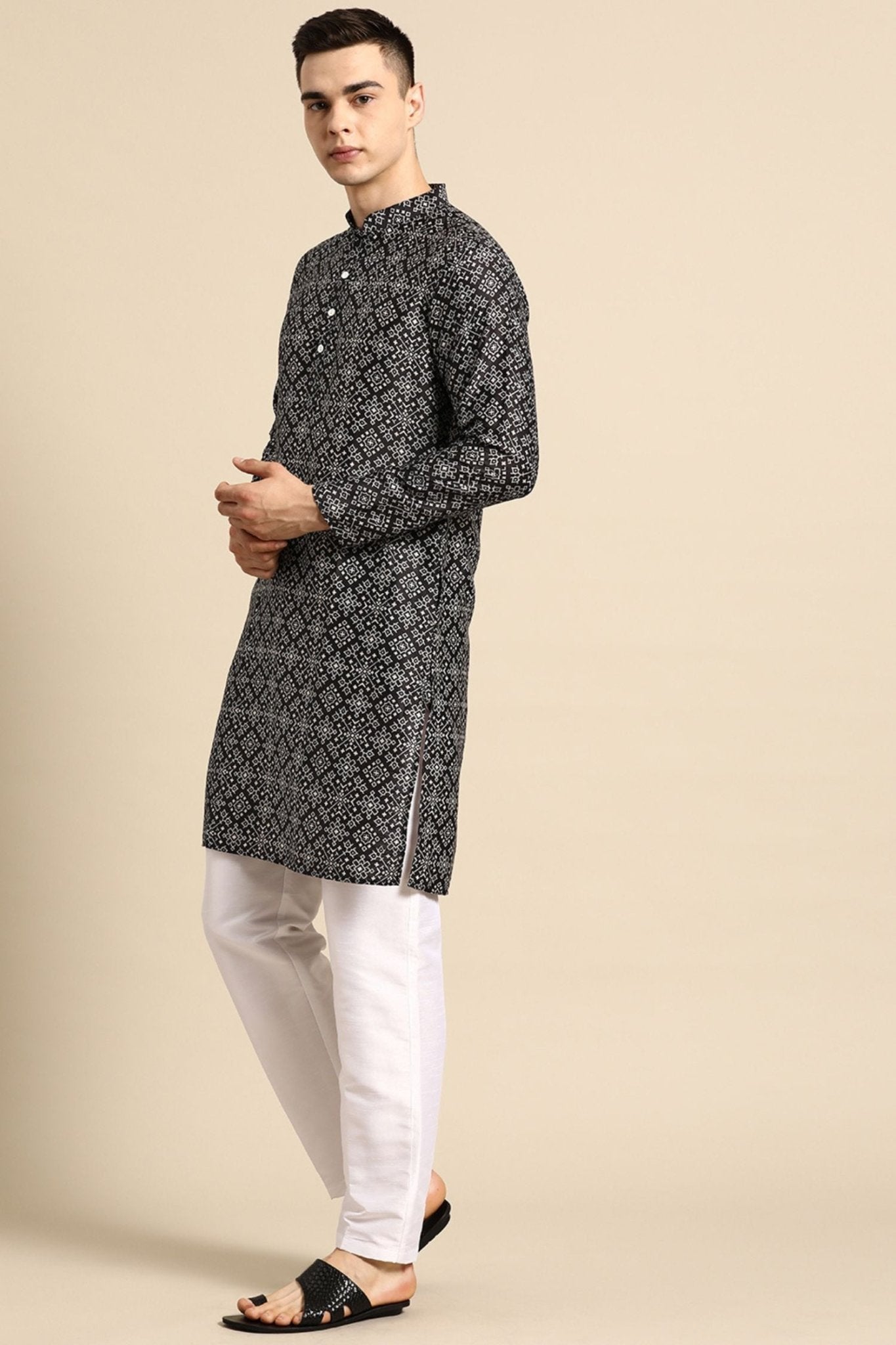 Designer long Kurta Black - Simaaya