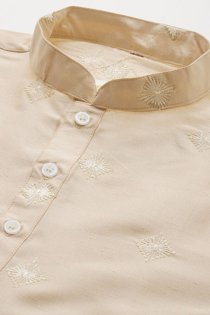 Designer Long Kurta In Cream - Simaaya