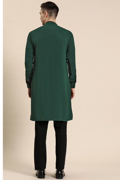 Designer long Kurta In Green - Simaaya