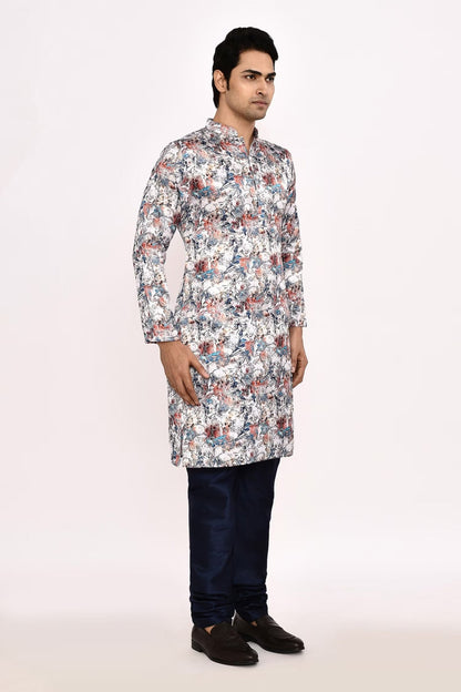 Designer Long Kurta set in Multi color - Simaaya