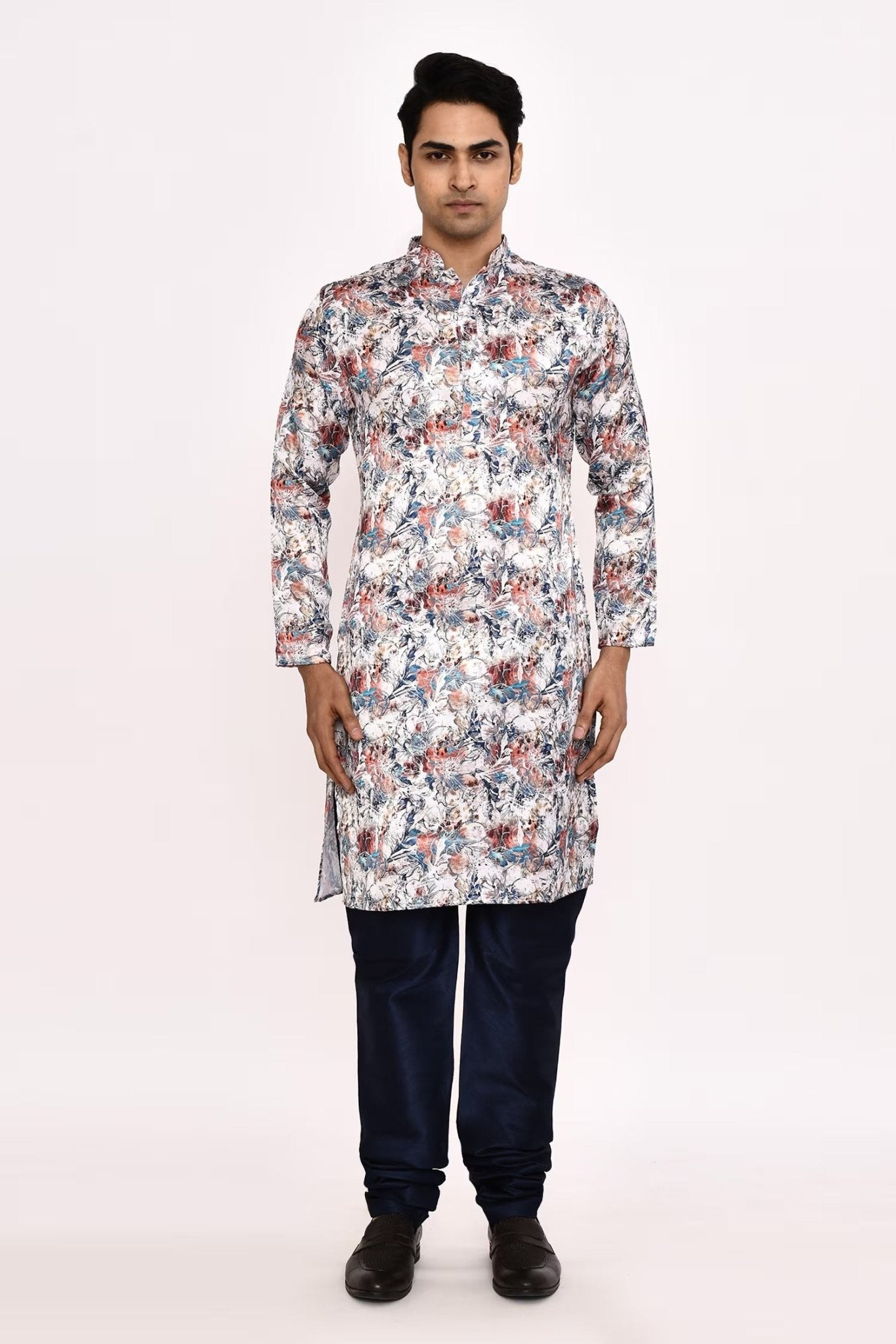 Designer Long Kurta set in Multi color - Simaaya