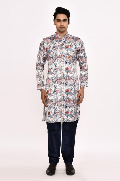 Designer Long Kurta set in Multi color - Simaaya