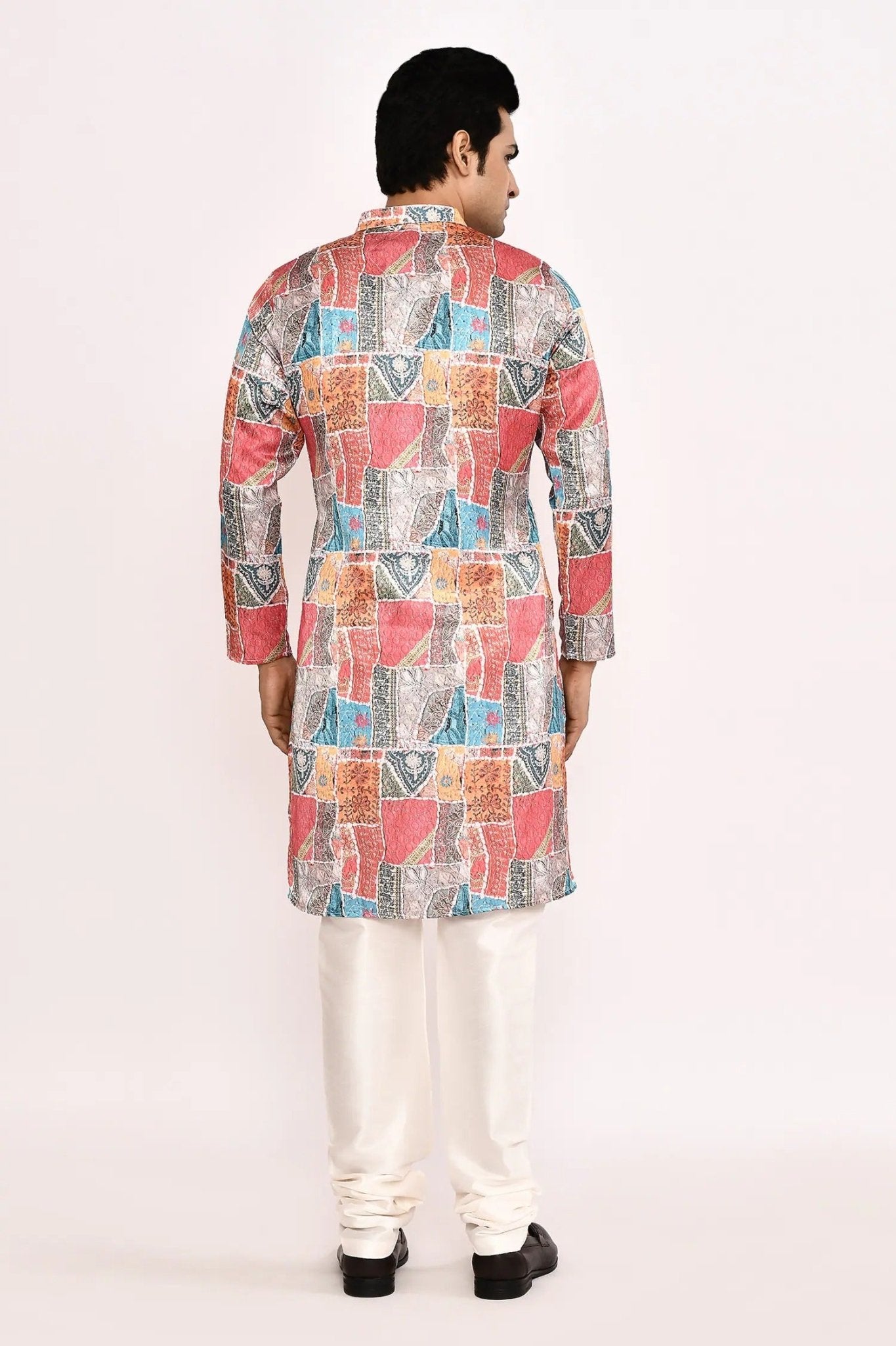 Designer Long Kurta set in Multi Color - Simaaya