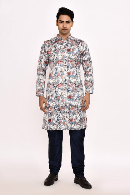 Designer Long Kurta set in Multi color - Simaaya