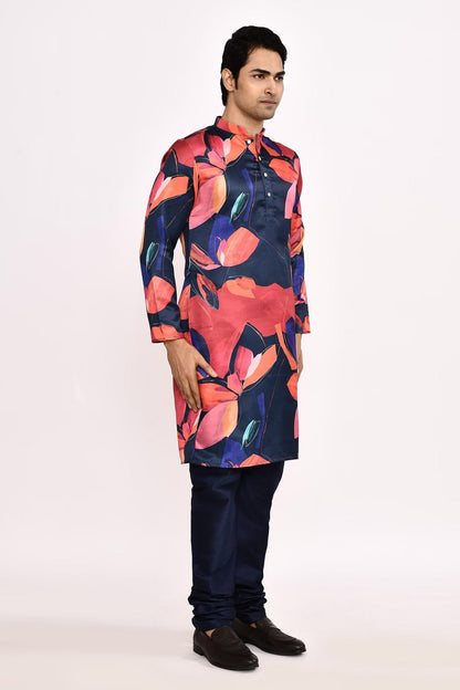 Designer Long Kurta set in Multicolor - Simaaya