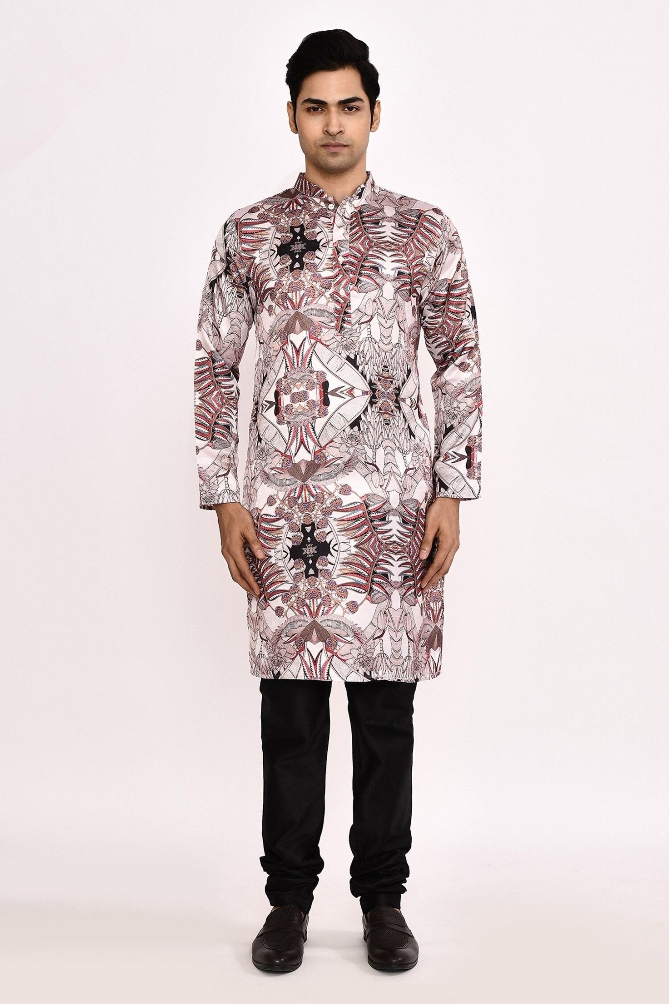 Designer Long Kurta set in Multicolor - Simaaya