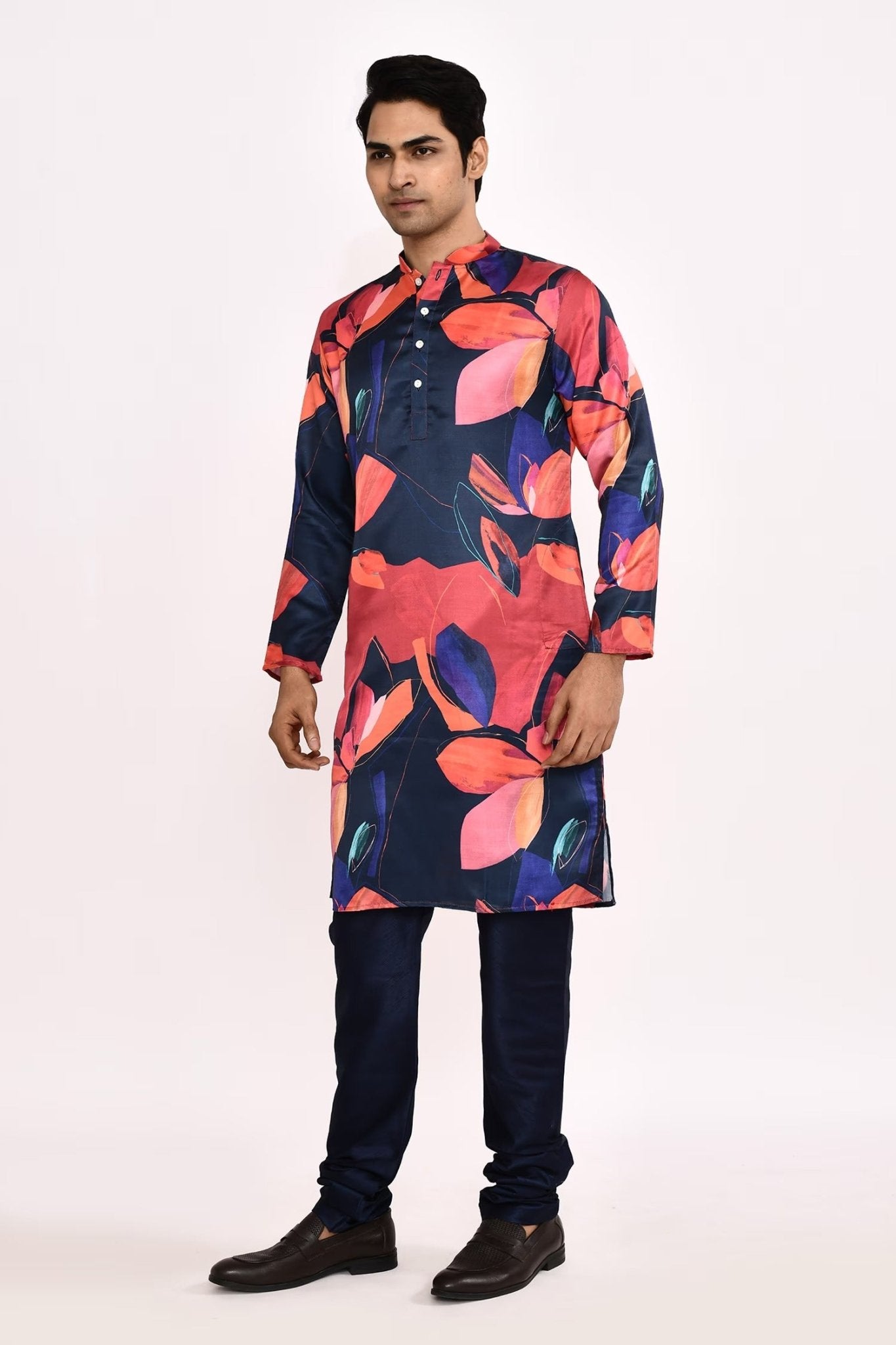 Designer Long Kurta set in Multicolor - Simaaya