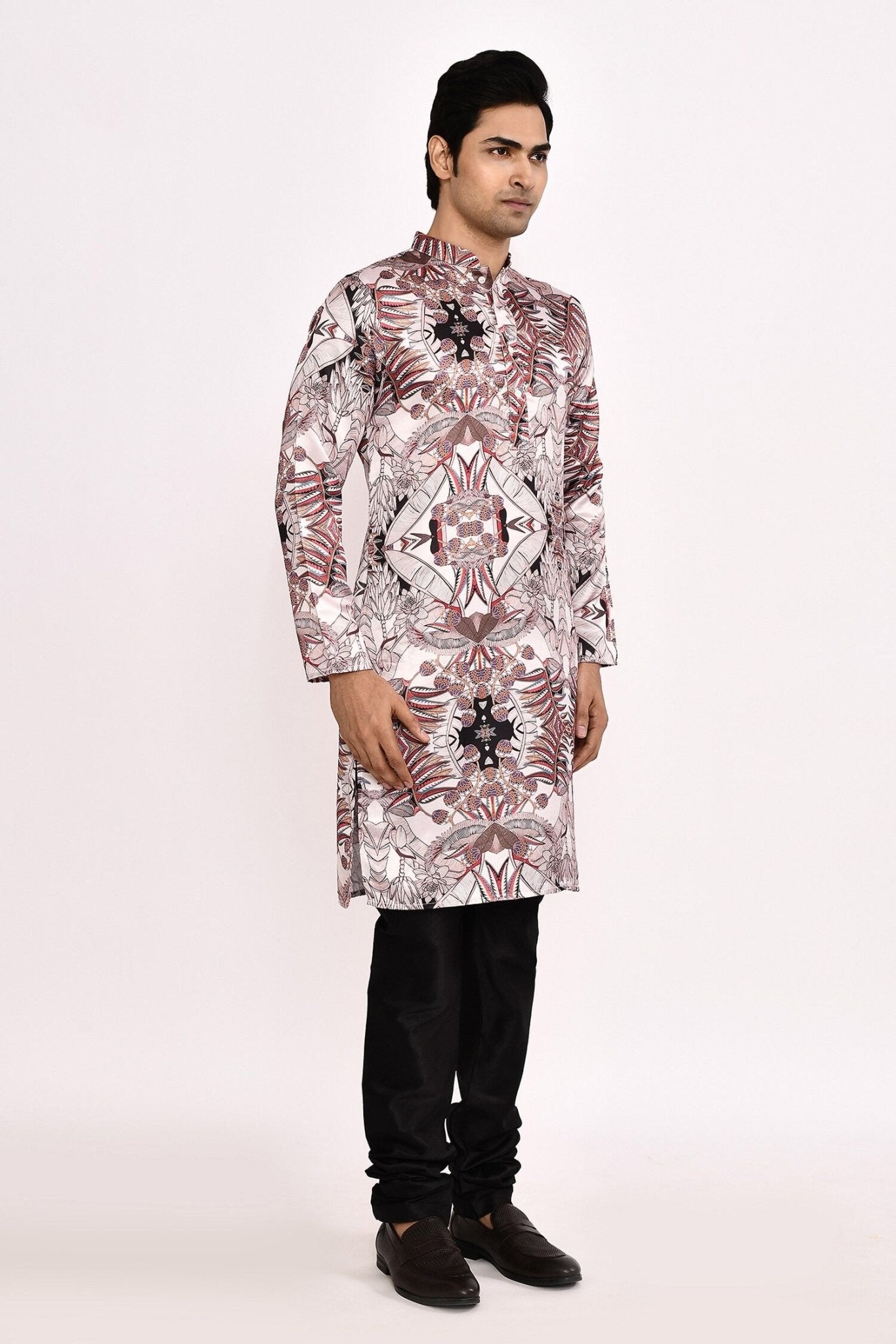 Designer Long Kurta set in Multicolor - Simaaya