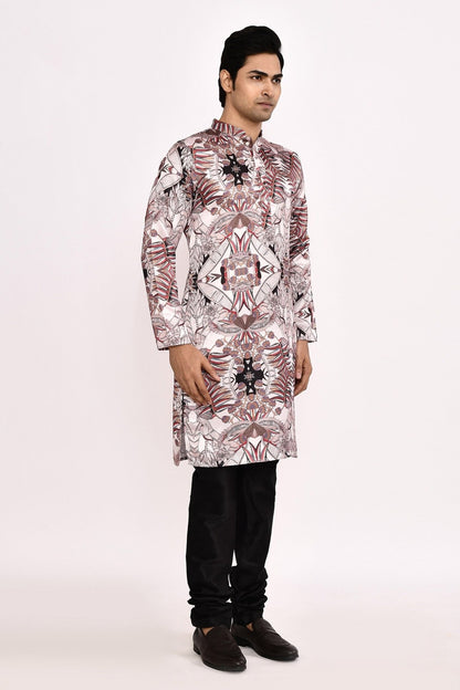 Designer Long Kurta set in Multicolor - Simaaya
