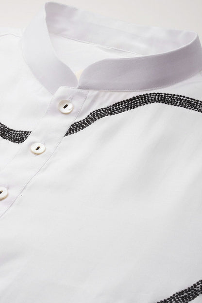 Designer Long Kurta White - Simaaya
