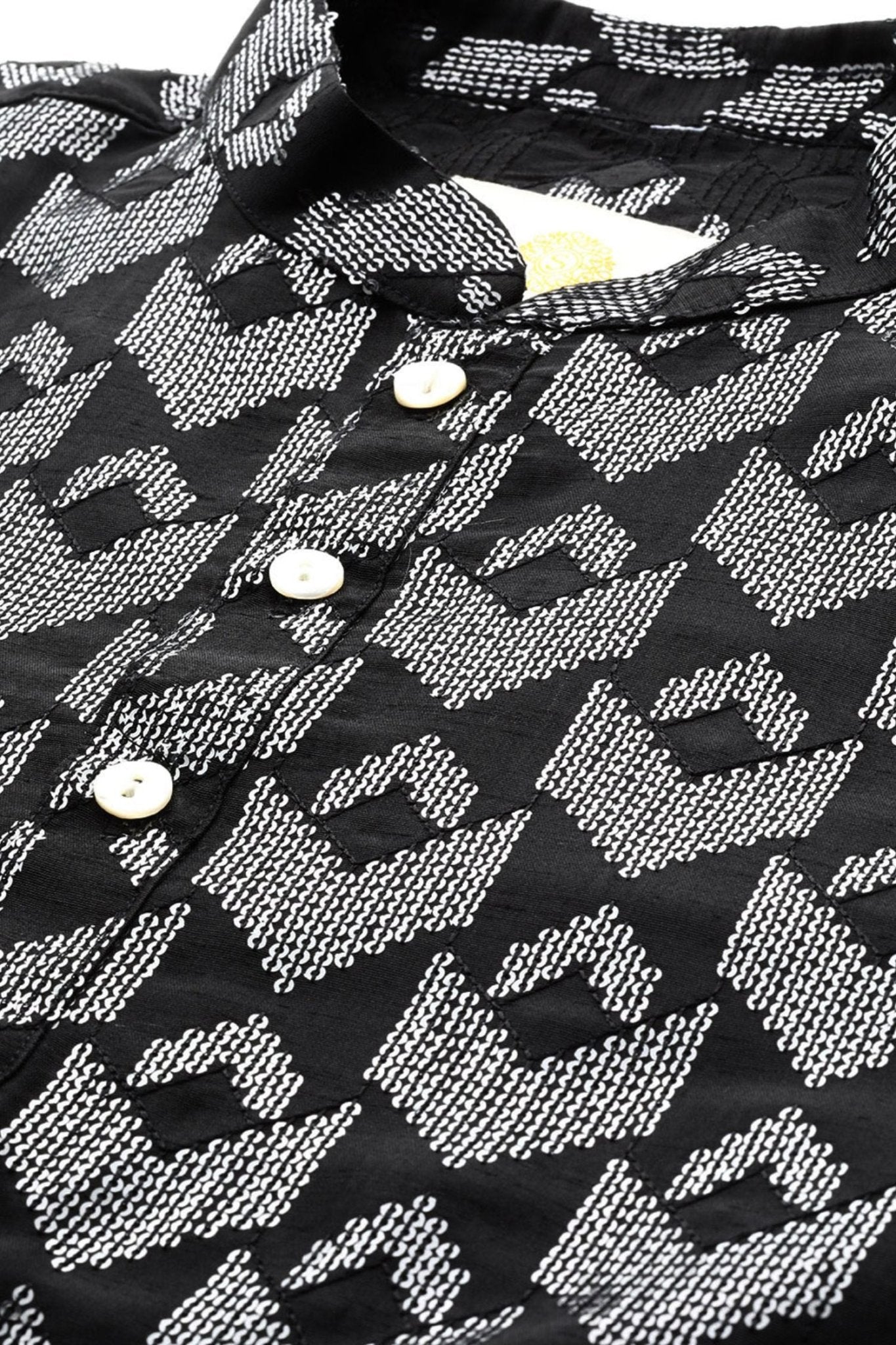 Designer Short Kurta Black - Simaaya