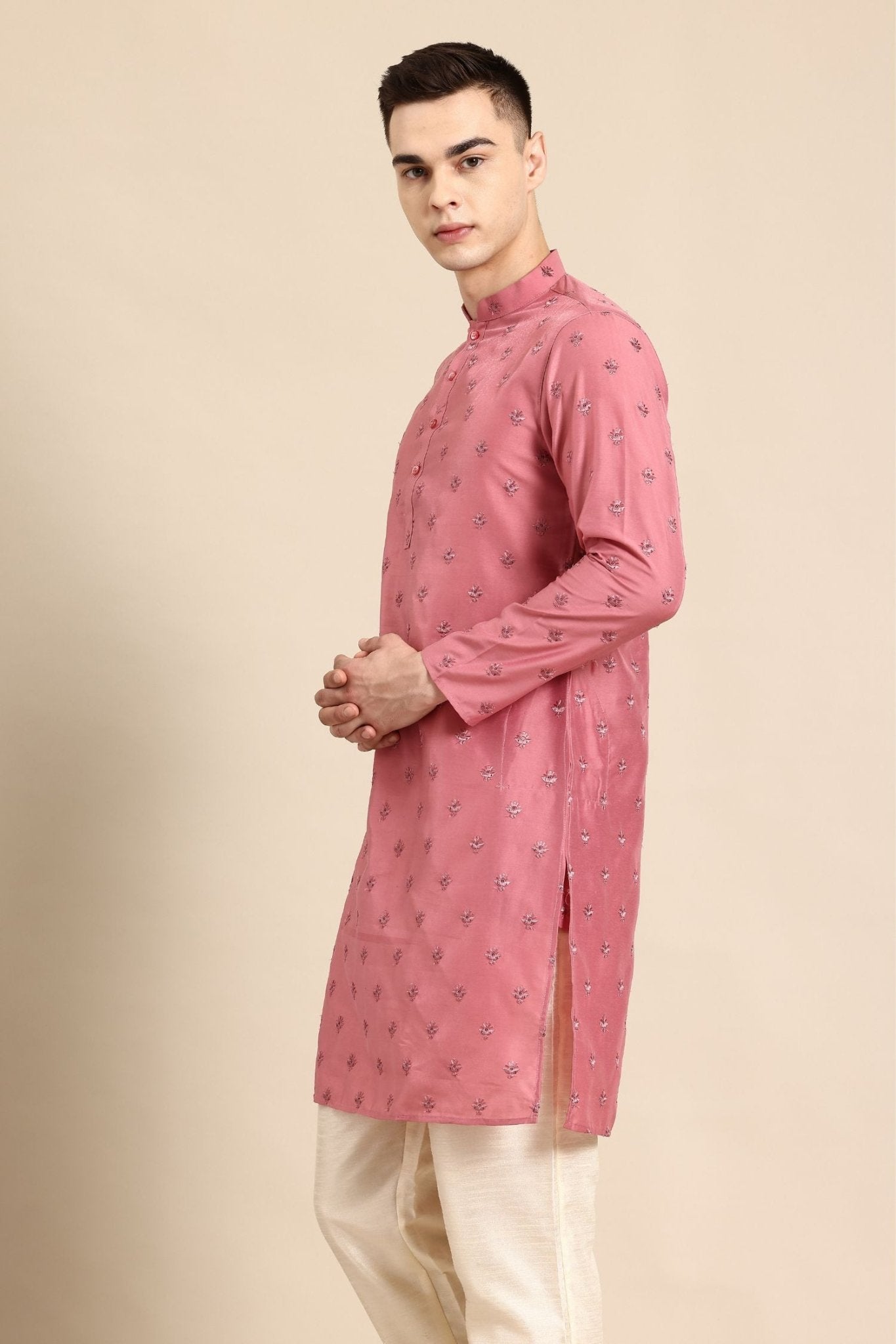 Designer Short Kurta Dusty Pink - Simaaya