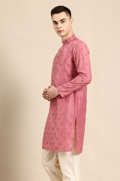 Designer Short Kurta Dusty Pink - Simaaya
