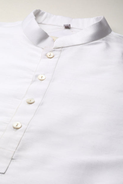 Designer Short Kurta In White - Simaaya