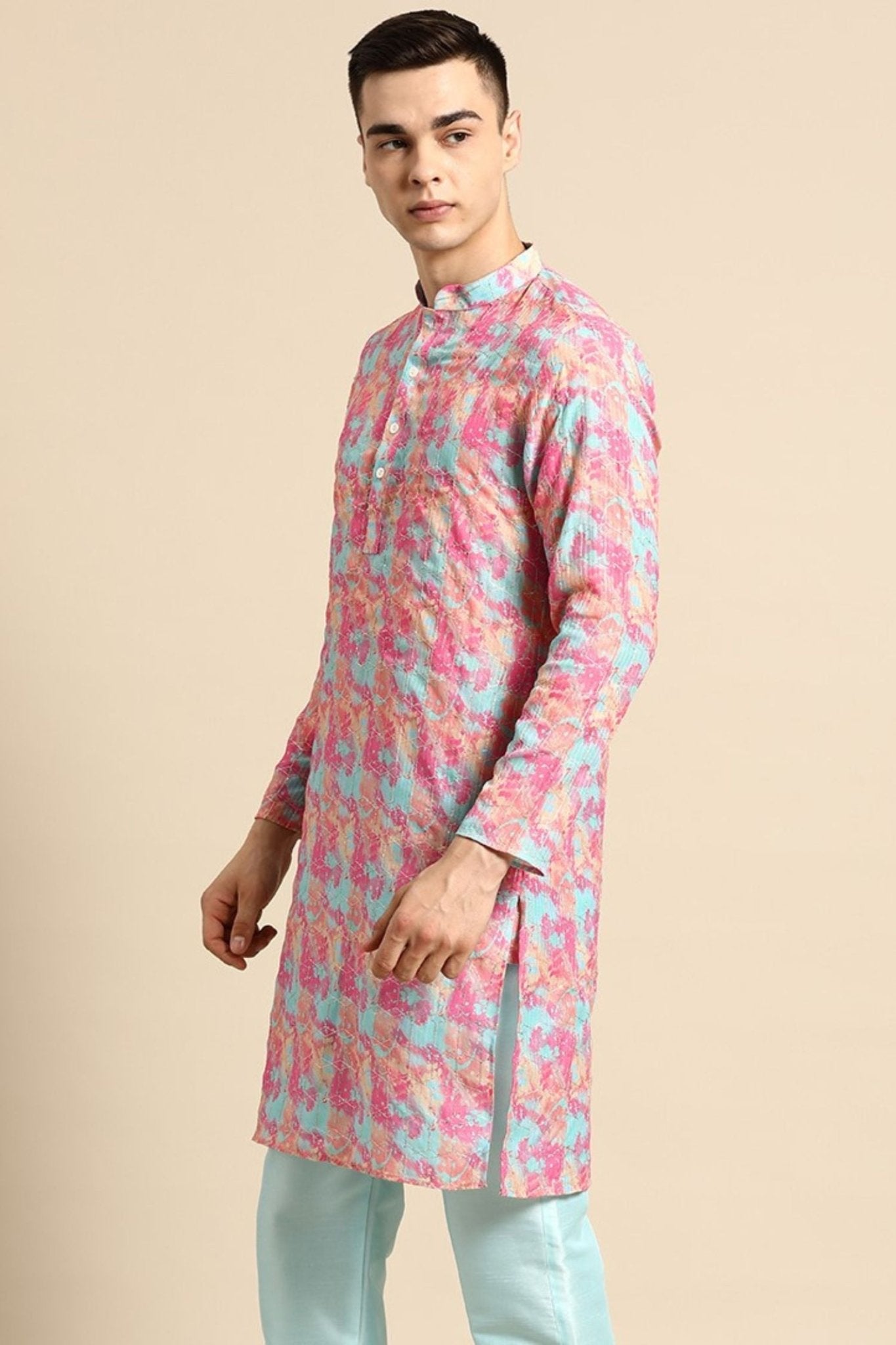 Designer Short Kurta Multicolor - Simaaya