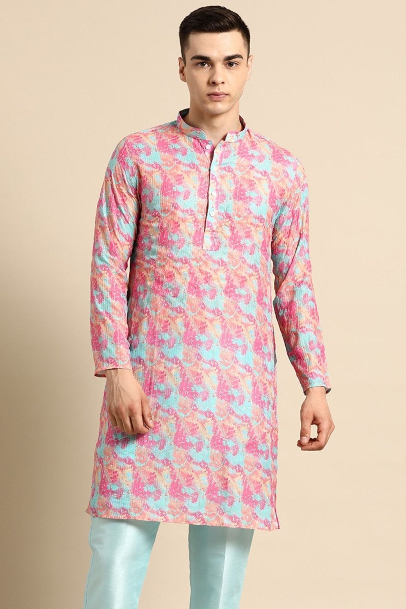 Designer Short Kurta Multicolor - Simaaya