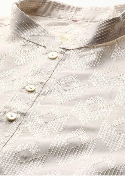 Designer Short Kurta Off white - Simaaya