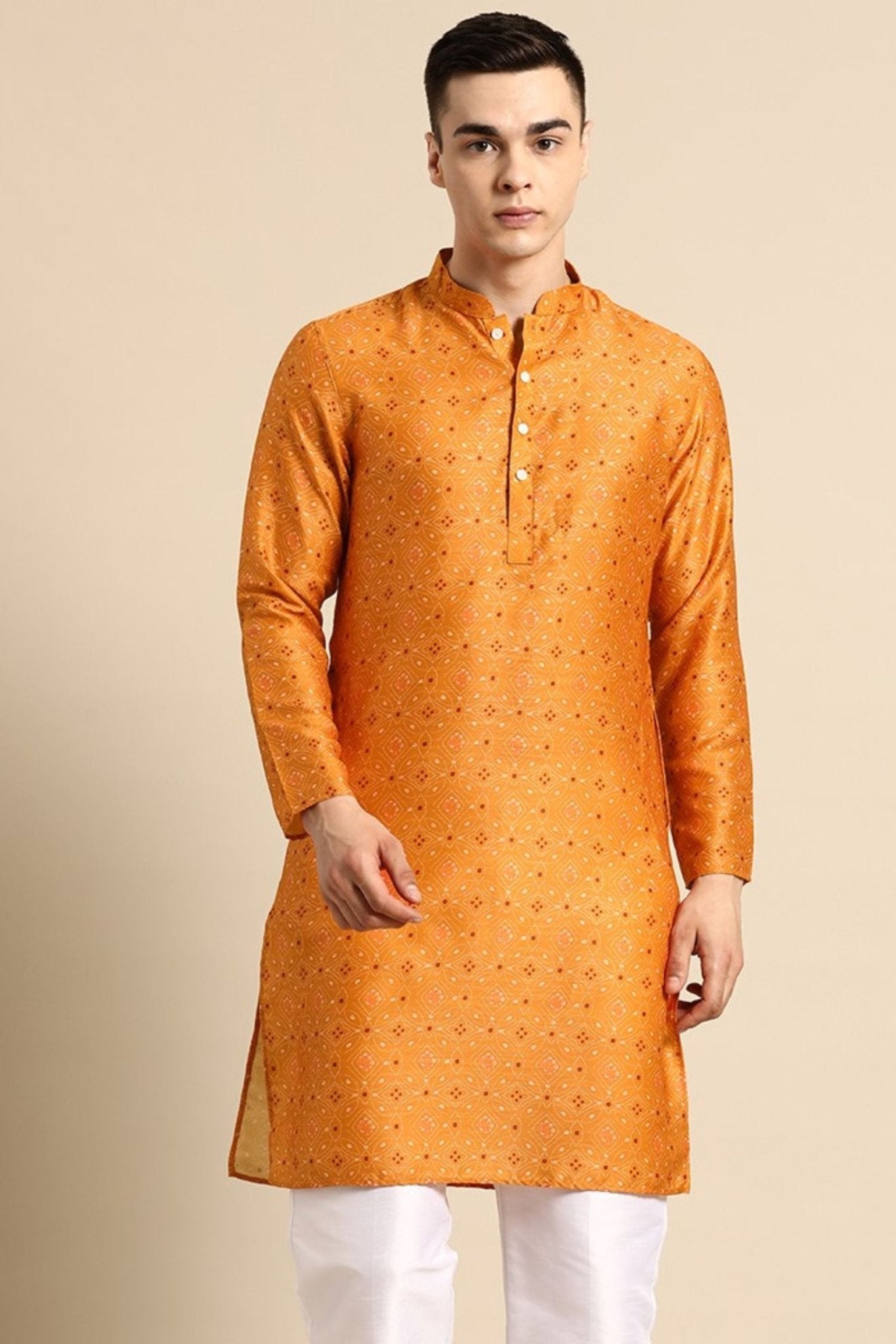 Designer Short Kurta Orange - Simaaya