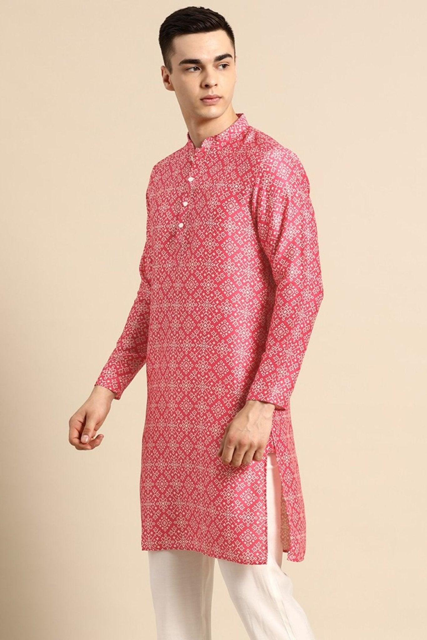 Designer Short Kurta Pink - Simaaya