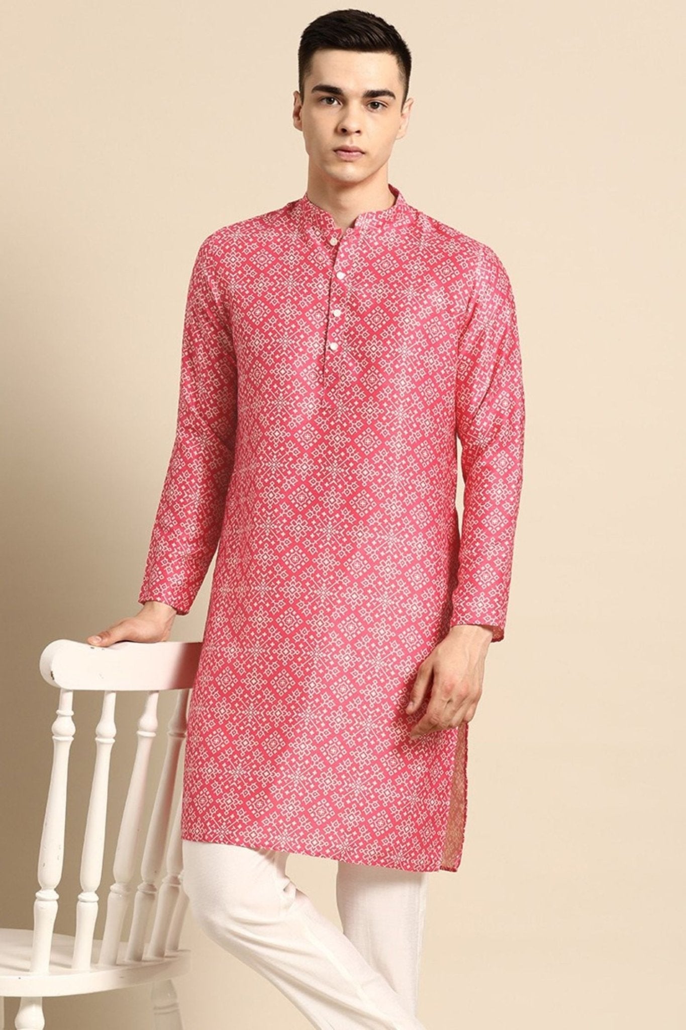 Designer Short Kurta Pink - Simaaya