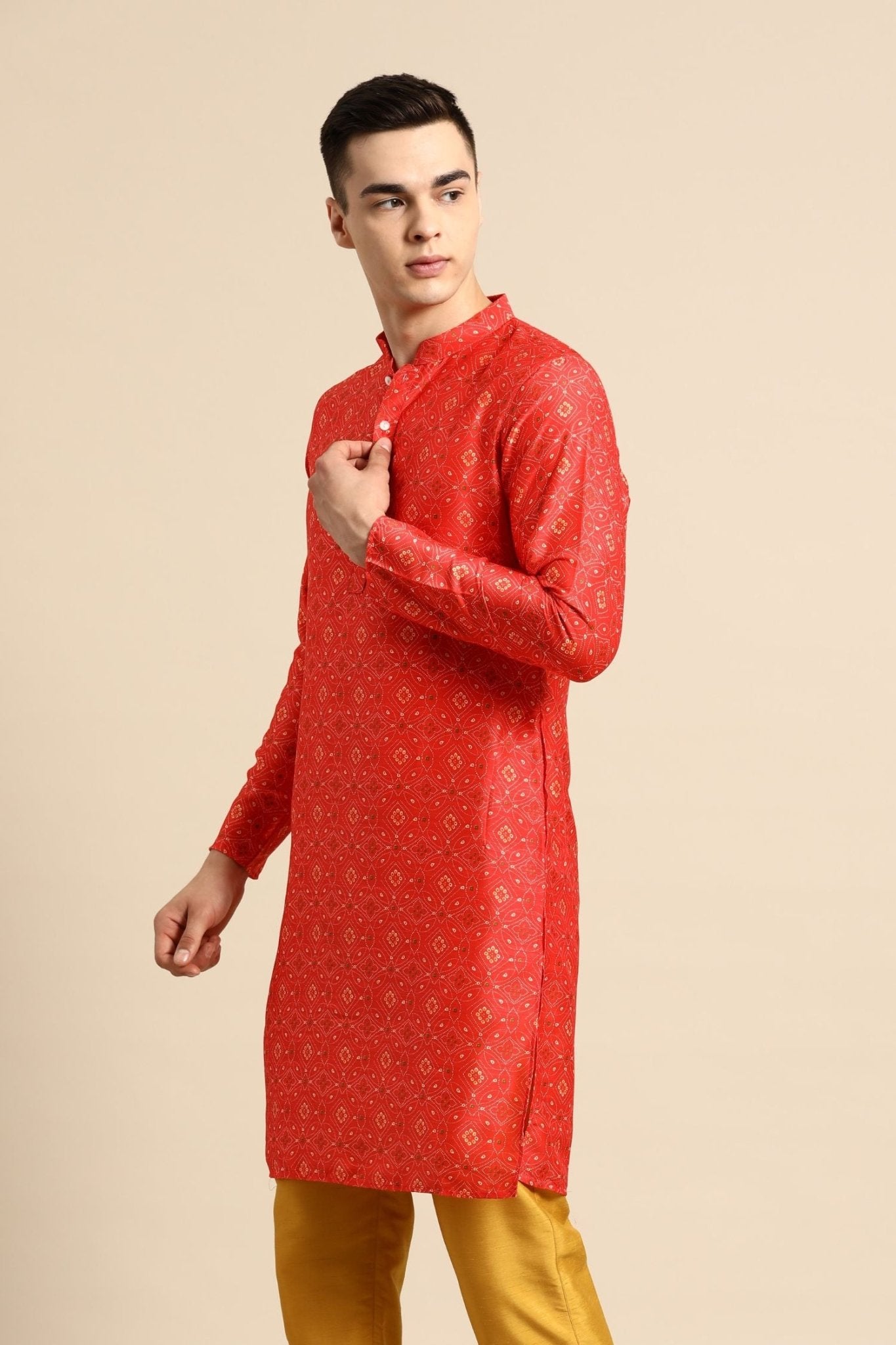 Designer Short Kurta Red - Simaaya