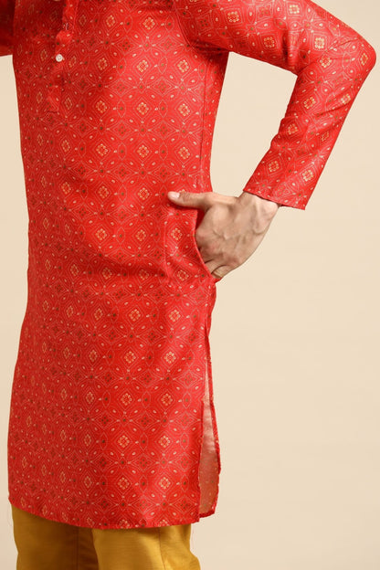Designer Short Kurta Red - Simaaya
