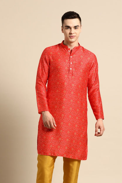 Designer Short Kurta Red - Simaaya