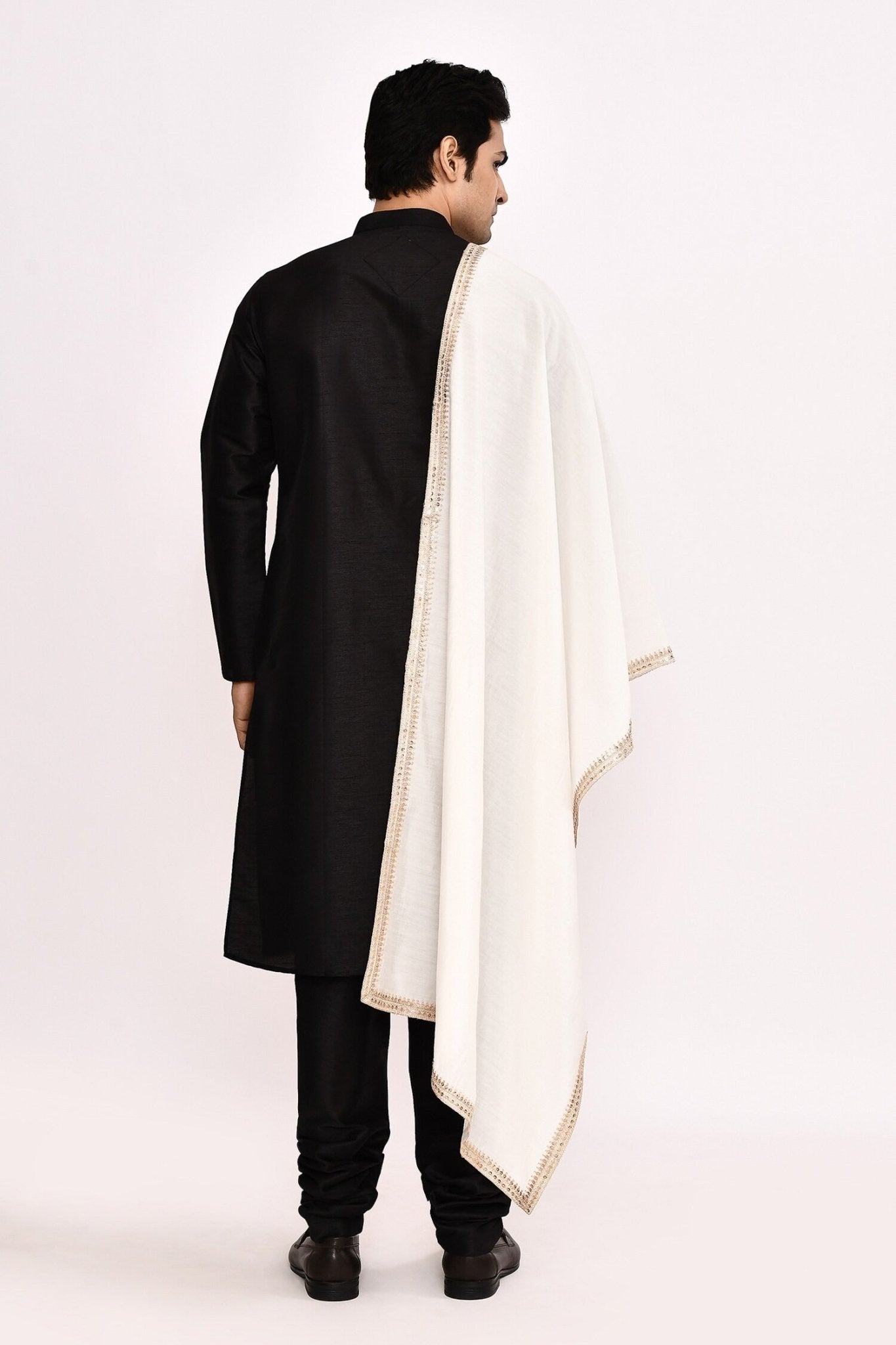 DESIGNER SILK KURTA SILK CHURIDAR & COTTON DUPATTA - Simaaya